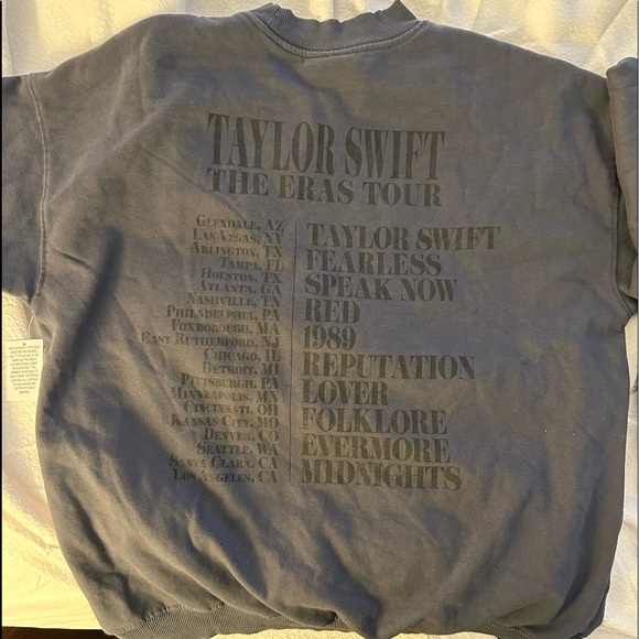 Eras Tour Taylor Swift Navy Sweatshirt - Picture 1 of 2